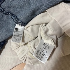 子供服　GUデニムスカート　白い綿ズボン 140の画像