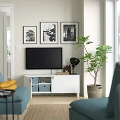 IKEA TV-Table (テレビ台 ) BESTÅ, white, 120x40x38 cm (定価19,490円)の画像