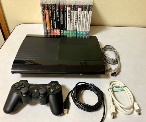 【取引成立】中古PS3本体　ソフト14本セット　レアな頭文字Dのソフトもあり！ソフトがセットなので直ぐに遊べます！
