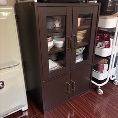 【美品】食器棚2024年購入 使用期間約1年 美品】食器棚2024年購入 使用期間約1年 美品】食器棚