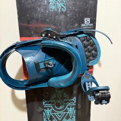 【中古】SALOMON スノーボードセット 159cm ビンディング付 ノーグラフィティ 黒系の画像