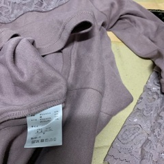 未使用　長袖　タートルネック　カットソー　レース　　婦人　レディース　の画像