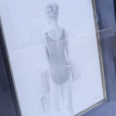 真作 柳田補 T.yana 鉛筆画 女性画 人物画 額装の画像