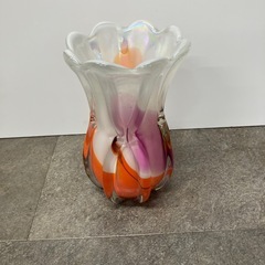 ガラス花瓶　23cmの画像