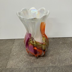 ガラス花瓶　23cmの画像