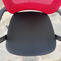 メッシュチェア　レッド　赤　Aの画像