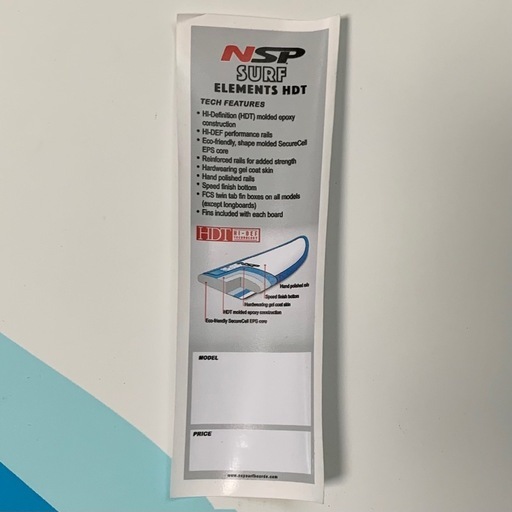 NSP EPSサーフボード 美品 ブルー