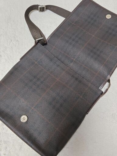 BURBERRY LONDON バーバリー ショルダーバッグ チェック柄 レザー