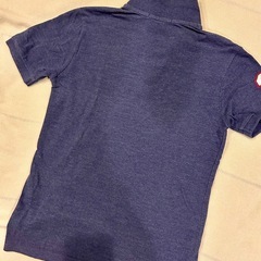 👕【U.S. POLO ASSN. ネイビーポロシャツ】XLサイズ（日本サイズ150相当） 赤いロゴ刺繍がアクセントの上品でおしゃれな1枚です。の画像