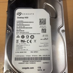 ⭐️ SEAGATE 内蔵HDD1TB Windows10入り ST1000DM003 電源投入約300回 時間約404時間 おまけありの画像
