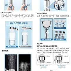 多機能浄水シャワーヘッド　節水80% 塩素除去カートリッジ付きの画像