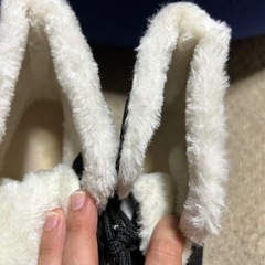 未使用！SPORT FASHION SHOESファー付きブラックムートンブーツの画像