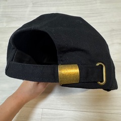 キャップ 帽子 ブラック レディース M シンプルの画像