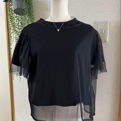 シュガースプーン Tシャツ プルオーバーセット シースルー　ブラックの画像