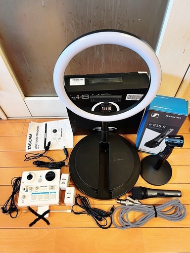 最終価格 内容更新 ライブ配信キットのセット TASCAM タスカム オーディオインターフェース ミキサー USｰ32W  SENNHEISERダイナミックマイクe835s  Android使用時のケーブル その他