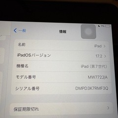 iPad 第7世代 32GB Wi-Fiモデルの画像