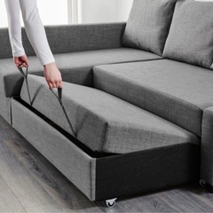 【自宅引き取り】IKEA ソファベッド FRIHETEN フリーヘーテンの画像