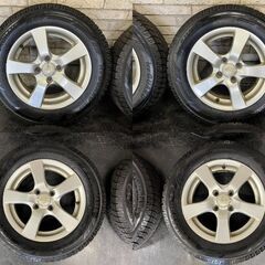 202505045【札幌】175/70R14　冬タイヤ　スタッドレス　ダンロップ　社外14インチアルミ　早い者勝ち♪　ヴィッツ　シエンタ　フィットなどの画像