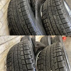 202505041【札幌】225/65R17　社外アルミ　冬タイヤ　スタッドレス　ヨコハマ　ハリアー　エクストレイル　CX5などの画像