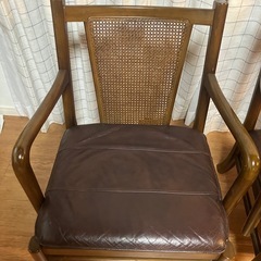 必要な方　飛騨イバタ　肘付ダイニングチェア　オールドアンティークUSED品の画像