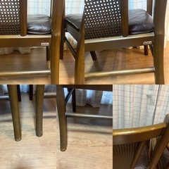 必要な方　飛騨イバタ　肘付ダイニングチェア　オールドアンティークUSED品の画像