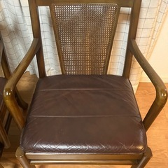 必要な方　飛騨イバタ　肘付ダイニングチェア　オールドアンティークUSED品の画像