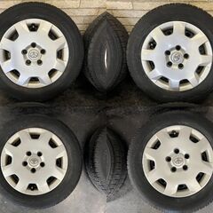 202505044【札幌】195/65R15　スタッドレス　冬タイヤ　15インチテッチントヨタカバー付　ice FRONTAGE　ノアヴォクなどの画像