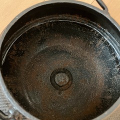 南部鉄器 刻印有り 直径約21cm 鉄瓶の画像