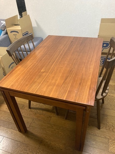 伸縮式ダイニングテーブルセット