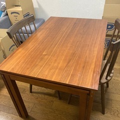 伸縮式ダイニングテーブルセットの画像
