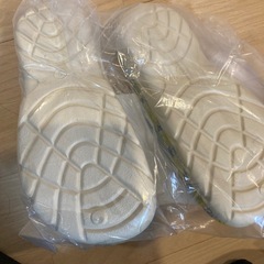 【新品未使用】カラフルサボシューズ花柄ブルーSの画像