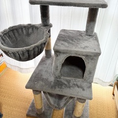キャットタワー&猫キャリー(ドーム型)の2点セットでの画像
