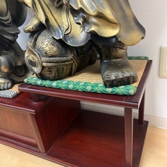【愛知 引き取り限定】七福神 布袋尊・大黒天 像 2体＋専用台座セット 縁起物 商売繁盛の画像