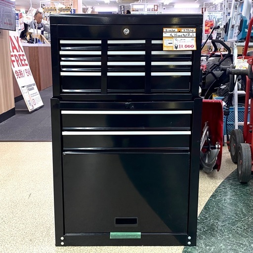 E-Value チェスト&キャビネット ブラック ETR108 ツール収納 工具箱 【店頭引取限定】