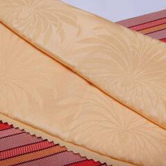 帯揚げ　帯締め　セット　オレンジ　平組　綸子　普段着　小紋　紬　色無地　USED　バイカラー　ツートンの画像