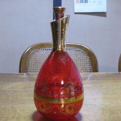 イタリア製ベネチアン（ムラーノ）グラス 金彩装飾 タンブラー&デキャンタの画像