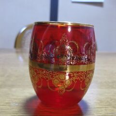 イタリア製ベネチアン（ムラーノ）グラス 金彩装飾 タンブラー&デキャンタの画像