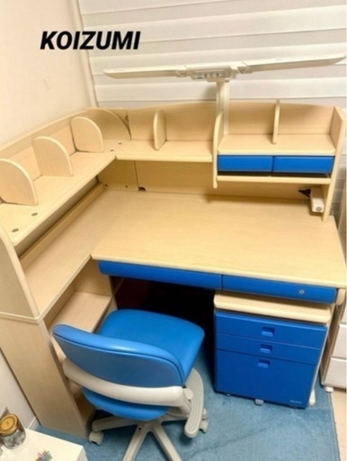 KOIZUMI L字型学習机とチェアセット
