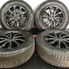 【BS BLIZZAK VRX2 215/65R16】スタッドレス【BALMINUM TR10 16インチ 6.5J5HPCD114.3+38】バリ溝 ブラック アルファード等　(STI031)の画像