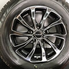 【BS BLIZZAK VRX2 215/65R16】スタッドレス【BALMINUM TR10 16インチ 6.5J5HPCD114.3+38】バリ溝 ブラック アルファード等　(STI031)の画像