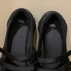 【レア】 ZARA リボン付き　バレリーナシューズの画像