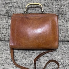 ヴィンテージの本革2way ショルダー、ハンドバッグの画像