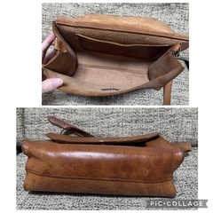 ヴィンテージの本革2way ショルダー、ハンドバッグの画像