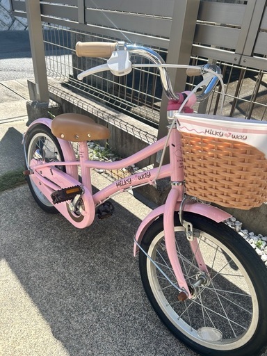 完売　子供用自転車　女の子向けピンク色