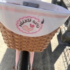 子供用自転車　女の子向けピンク色の画像