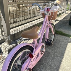 子供用自転車　女の子向けピンク色の画像