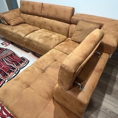 中古品！左カウチソファの画像