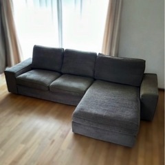 【引き取り限定】IKEA・KIVIK3人掛けソファー（カバー洗濯済み）　※値下げ不可の画像