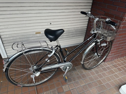 27インチ　MIYATA　内装３段変速　LEDオートライト　ベルトドライブ　錆びにくいステンレスかご付き　ブラック
