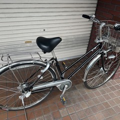27インチ　MIYATA　内装３段変速　LEDオートライト　ベルトドライブ　錆びにくいステンレスかご付き　ブラックの画像